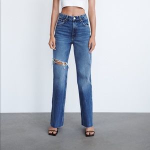zara wide legged jeans